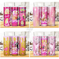 Load image into Gallery viewer, 10 Doll Pink Movie Tumbler Wrap Bundle Jpg
