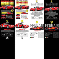 Load image into Gallery viewer, 10 Ferrari Cars Streetwear Racing Dual Colors Designs Bundle PNG
