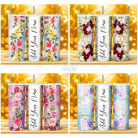 Load image into Gallery viewer, 10 Floral Blank Tumbler Wrap Bundle Jpg
