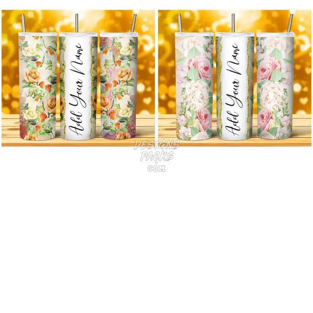 10 Floral Blank Tumbler Wrap Bundle Jpg