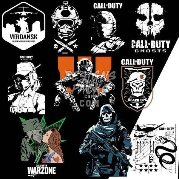 10 Gaming Designs Bundle PNG + AI