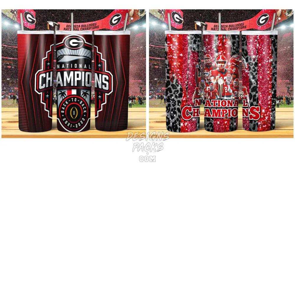 10 Georgia Bulldogs Champions Tumbler Wrap Bundle Jpg