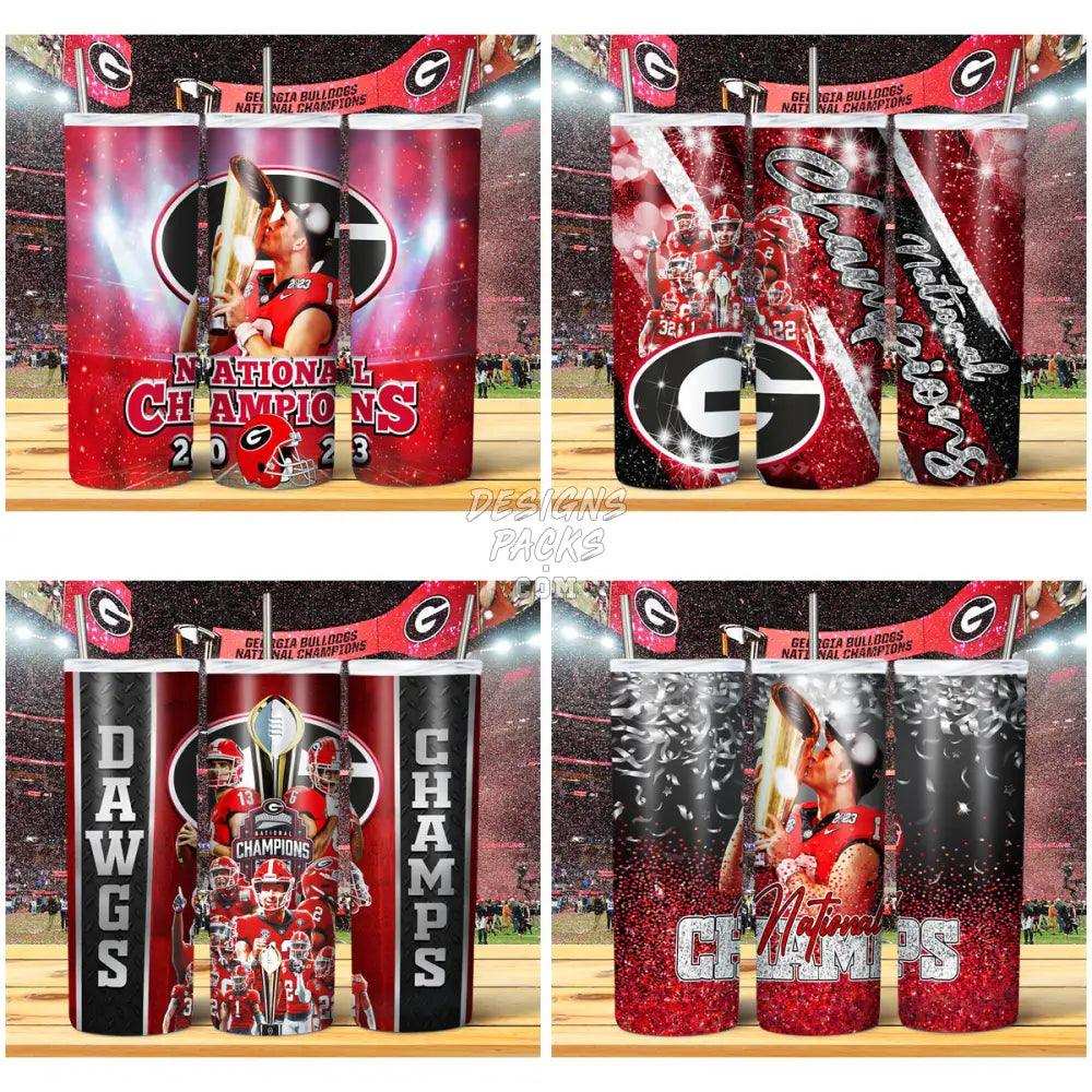 10 Georgia Bulldogs Champions Tumbler Wrap Bundle Jpg