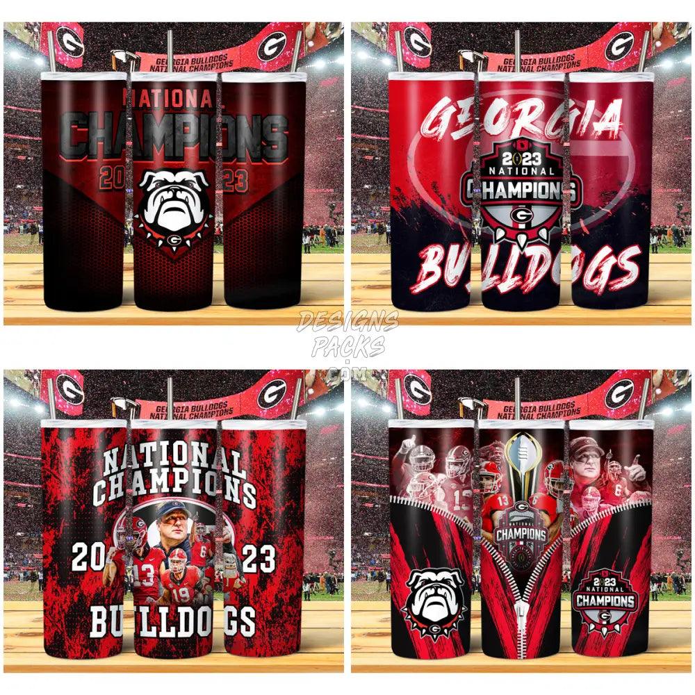 10 Georgia Bulldogs Champions Tumbler Wrap Bundle Jpg