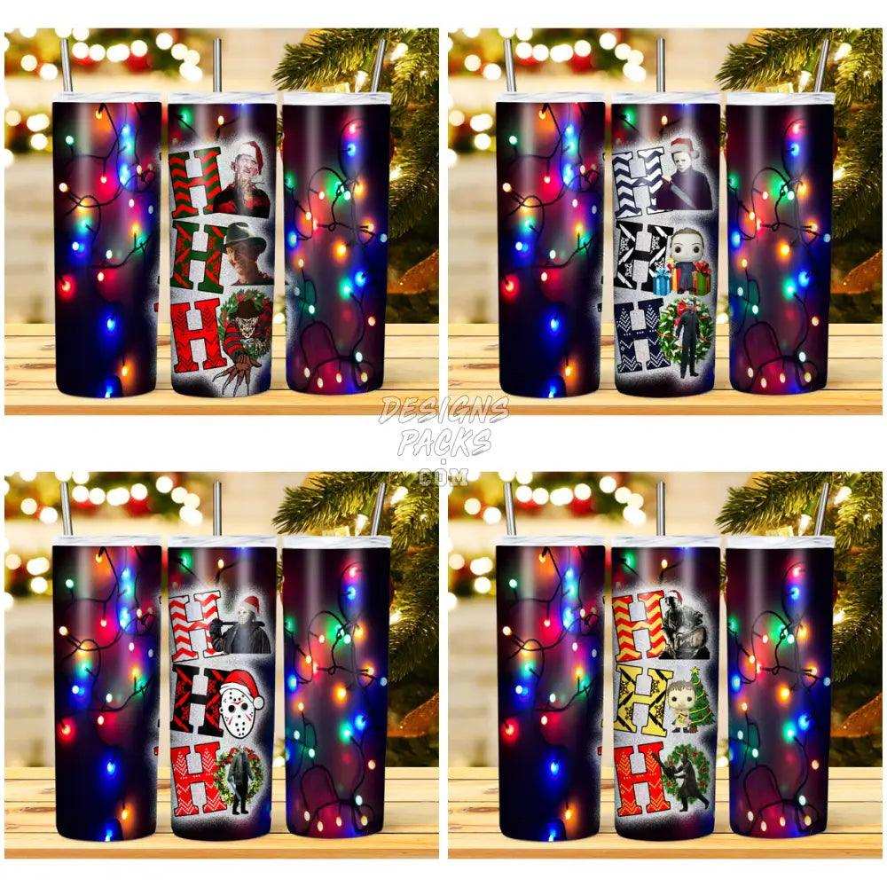 10 Horror Villains Hohoho Tumbler Wrap Bundle Jpg