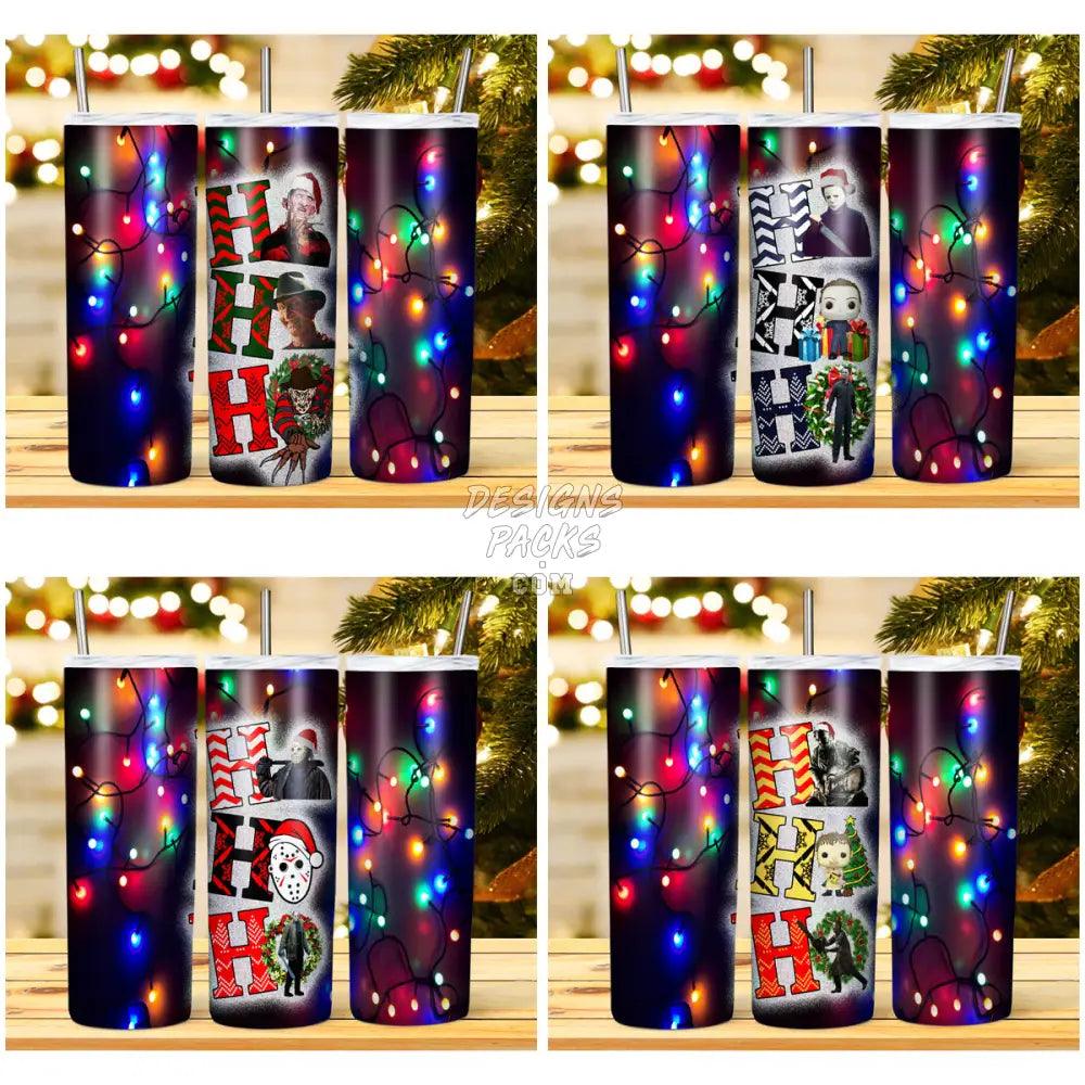 10 Horror Villains Hohoho Tumbler Wrap Bundle Jpg