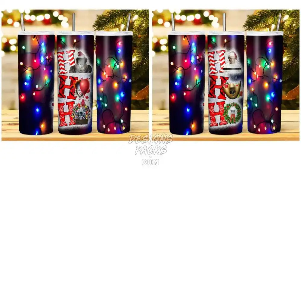 10 Horror Villains Hohoho Tumbler Wrap Bundle Jpg