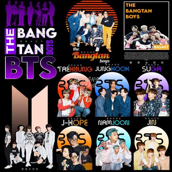 10 KPOP Band V4 Designs Bundle PNG DESIGNSPACKS