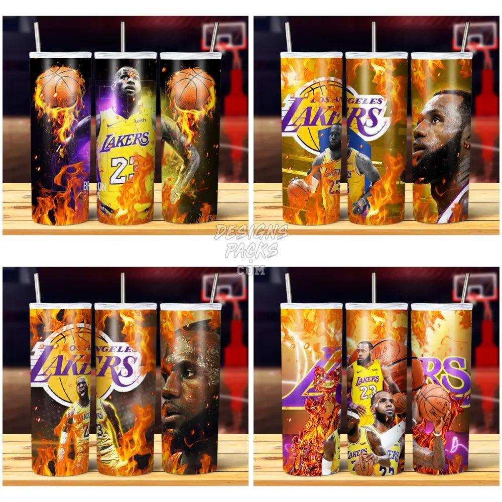 10 Lebron Lakers Fire Tumbler Wrap Bundle Jpg