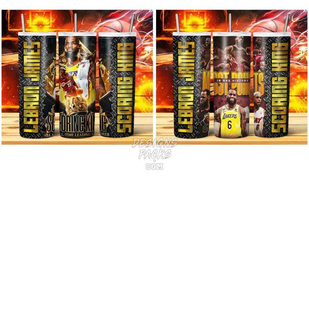 10 Lebron Scoring Basketball Tumbler Wrap Bundle Jpg