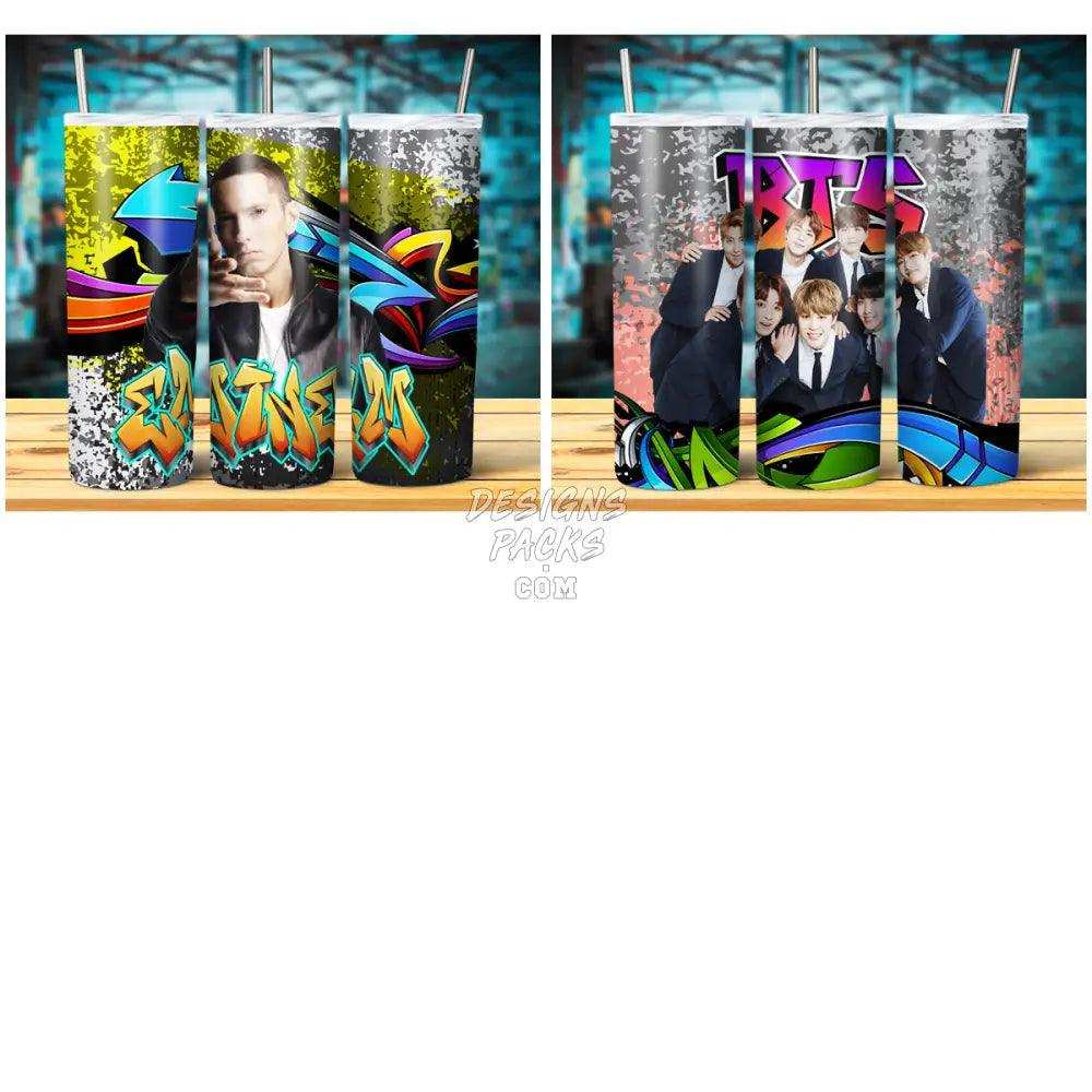 10 Male Artist Graffiti Tumbler Wrap Bundle Jpg