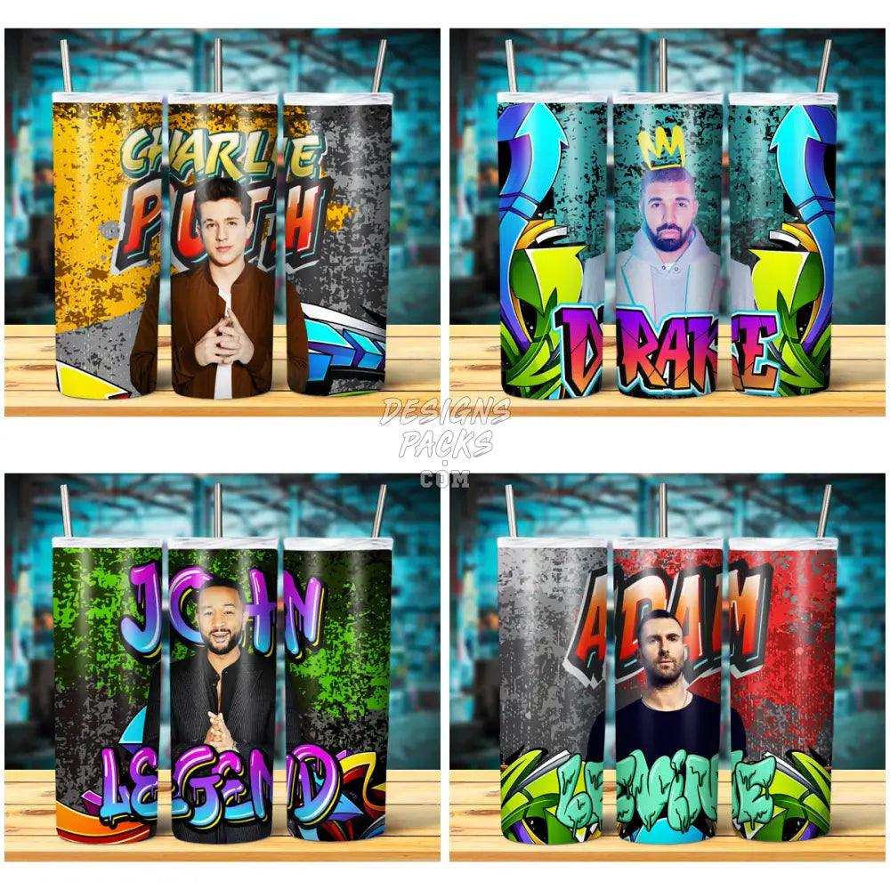 10 Male Artist Graffiti Tumbler Wrap Bundle Jpg