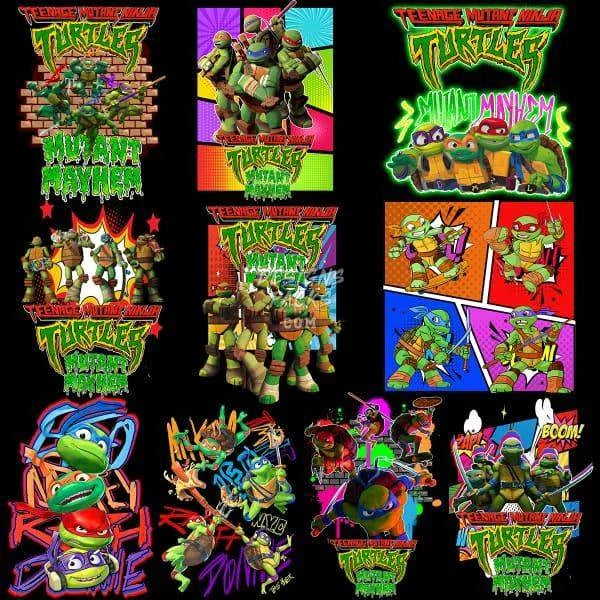 10 Turtle Movie Designs Bundle PNG
