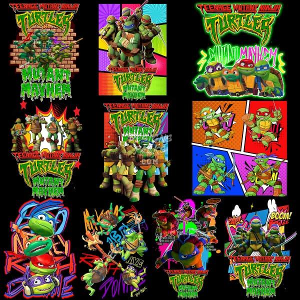 10 Turtle Movie Designs Bundle Png