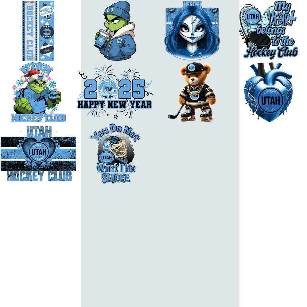 10 Utah Mammoth Ice Hockey Designs Bundle PNG