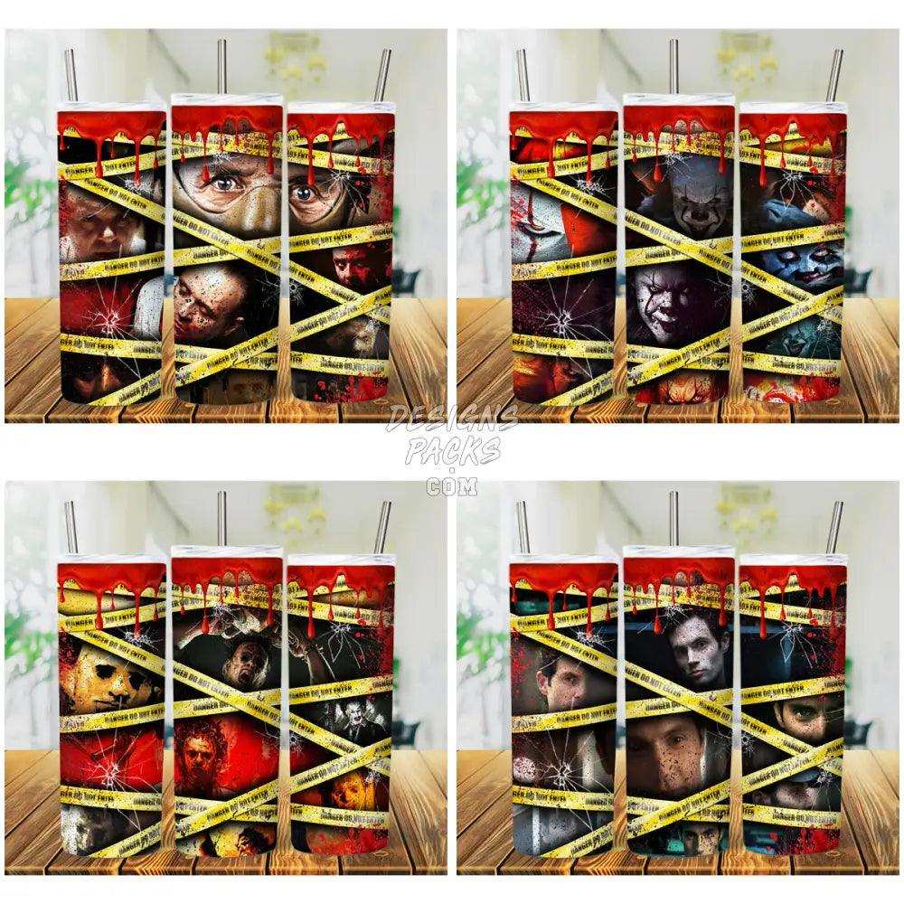 10 Villain Halloween Tumbler Wrap Bundle Jpg