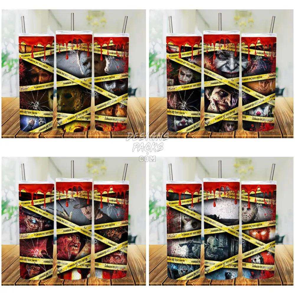 10 Villain Halloween Tumbler Wrap Bundle Jpg