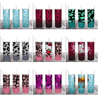 Load image into Gallery viewer, 10 Wild Glitter Tumbler Wrap Designs Bundle JPG
