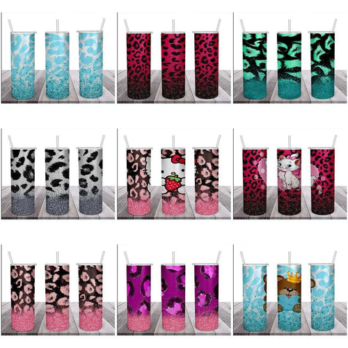 10 Wild Glitter Tumbler Wrap Designs Bundle JPG