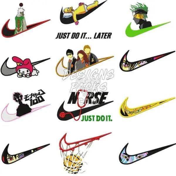 Custom Nike Swoosh designs for DTF, DTG, embroidery & tumbler wraps — print-ready PNG, SVG, PES files