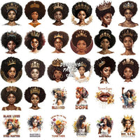 Load image into Gallery viewer, 100 Black History Girls Mega Designs Bundle Png
