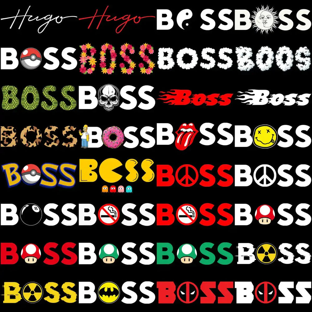 100 Boss Pop Culture Brand Mix Designs Bundle PNG