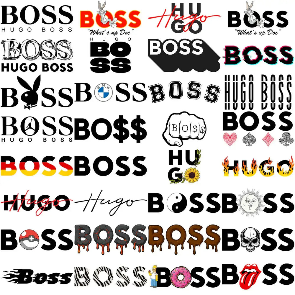 100 Boss Pop Culture Brand Mix Designs Bundle PNG