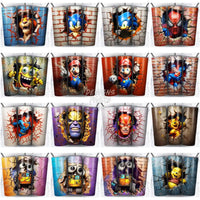 Load image into Gallery viewer, 100 Cartoon Broken Wall Mix Tumbler Wrap Bundle Jpg
