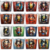 Load image into Gallery viewer, 100 Cartoon Broken Wall Mix Tumbler Wrap Bundle Jpg
