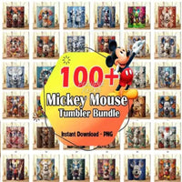 Load image into Gallery viewer, 100 Cartoon Mouse Tumbler Wrap Bundle Png
