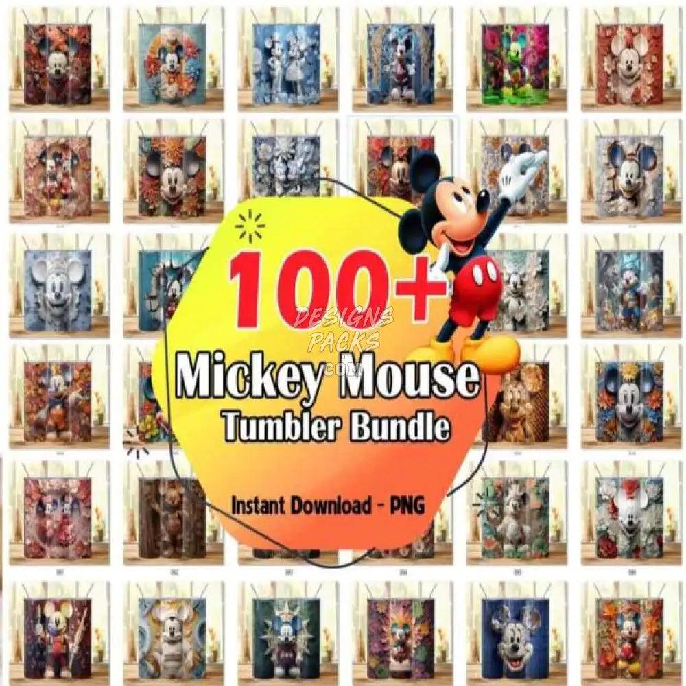 100 Cartoon Mouse Tumbler Wrap Bundle Png