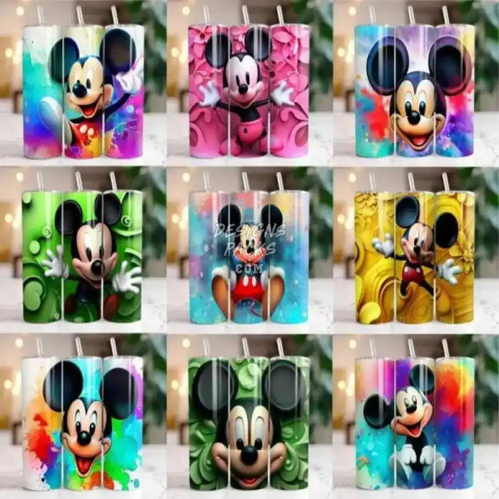 100 Cartoon Mouse Tumbler Wrap Bundle Png