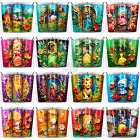 Load image into Gallery viewer, 100 Cartoon Pop Culture Paper Art Tumbler Wrap Bundle Jpg
