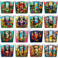 Load image into Gallery viewer, 100 Cartoon Pop Culture Paper Art Tumbler Wrap Bundle Jpg
