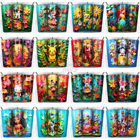 Load image into Gallery viewer, 100 Cartoon Pop Culture Paper Art Tumbler Wrap Bundle Jpg
