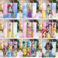 Load image into Gallery viewer, 100 Cartoon Princess Tumbler Wrap Bundle Png
