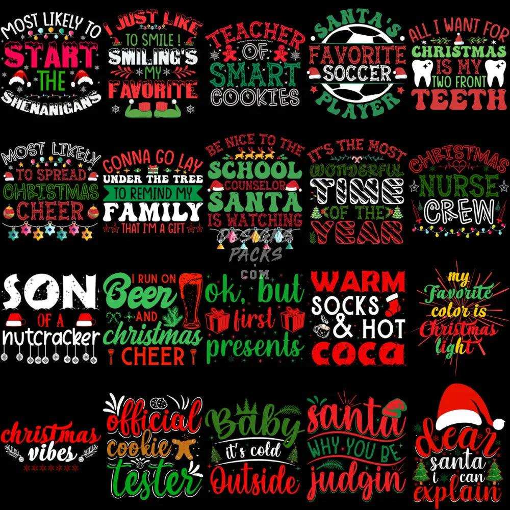 100 Christmas Mixed Niches Designs Bundle Png