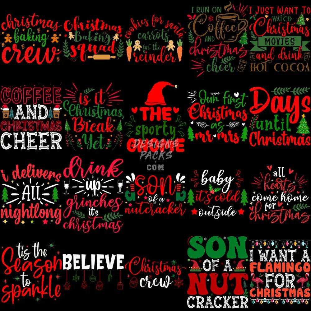 100 Christmas Mixed Niches Designs Bundle Png