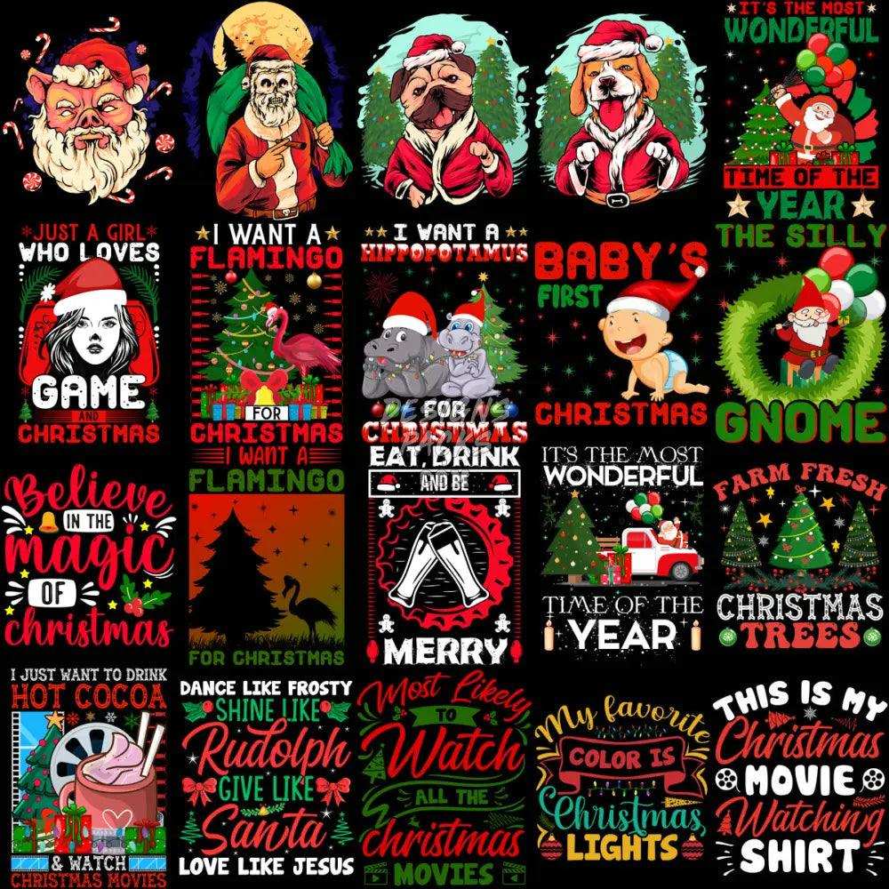 100 Christmas Mixed Niches Designs Bundle Png