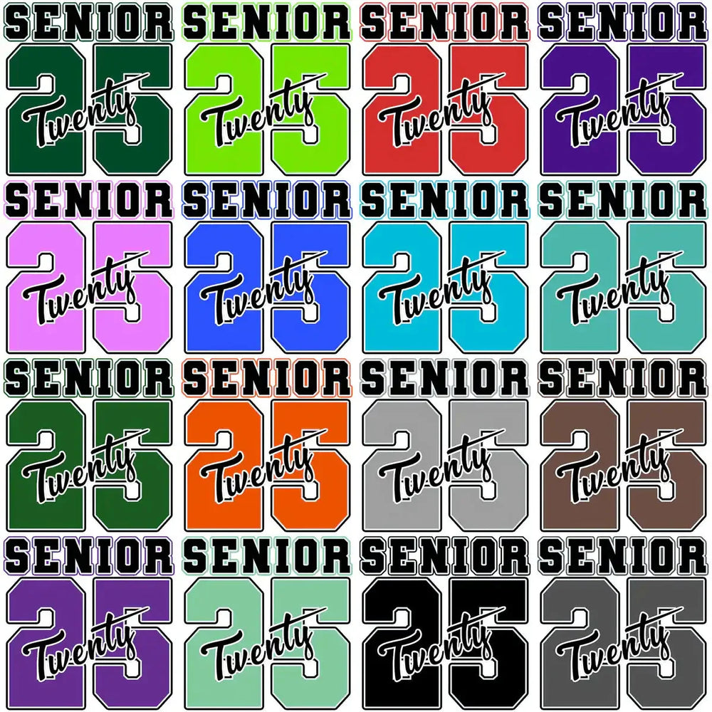 100 Class Of 2025 Senior Graduation College Designs Bundle PNG
