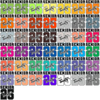 Load image into Gallery viewer, 100 Class Of 2025 Senior Graduation College Designs Bundle PNG
