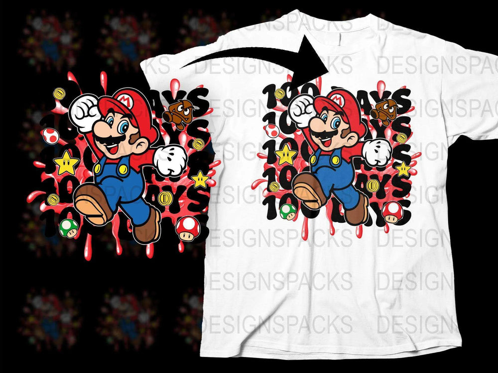 Super Mario Graphic T-Shirt, Colorful Retro Gaming Tee, Unisex Vintage Video Game Shirt, Casual Wear for Gamers