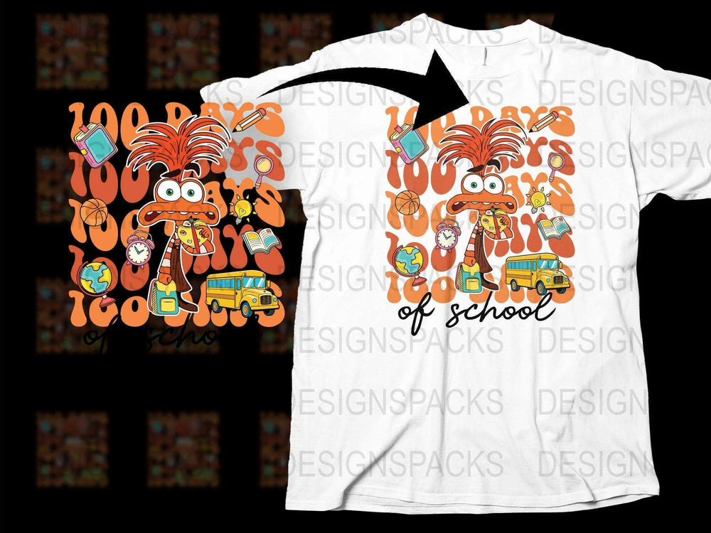 Colorful Back to School T-Shirt, Fun Cartoon Kids Graphic Tee, First Day of School Outfit, Teacher Gift, Unisex Children's Clothing
