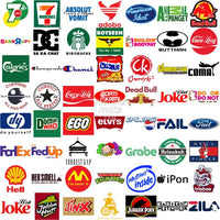 100 Funny Brands Logos Parody Designs Bundle PNG