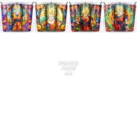 Load image into Gallery viewer, 100 Goku Stained Glass Anime Tumbler Wrap Bundle Jpg
