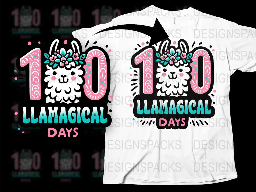 Llamagical Days T-Shirt, Funny Llama Graphic Tee, Cute Animal Print Shirt, Gift for Her, Unique Digital Design Top