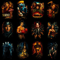 Load image into Gallery viewer, 100 Movie Serie Mix Mega Halftone Designs Bundle PNG
