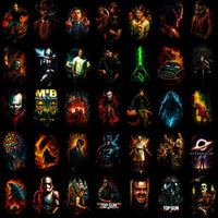 Load image into Gallery viewer, 100 Movie Serie Mix Mega Halftone Designs Bundle PNG
