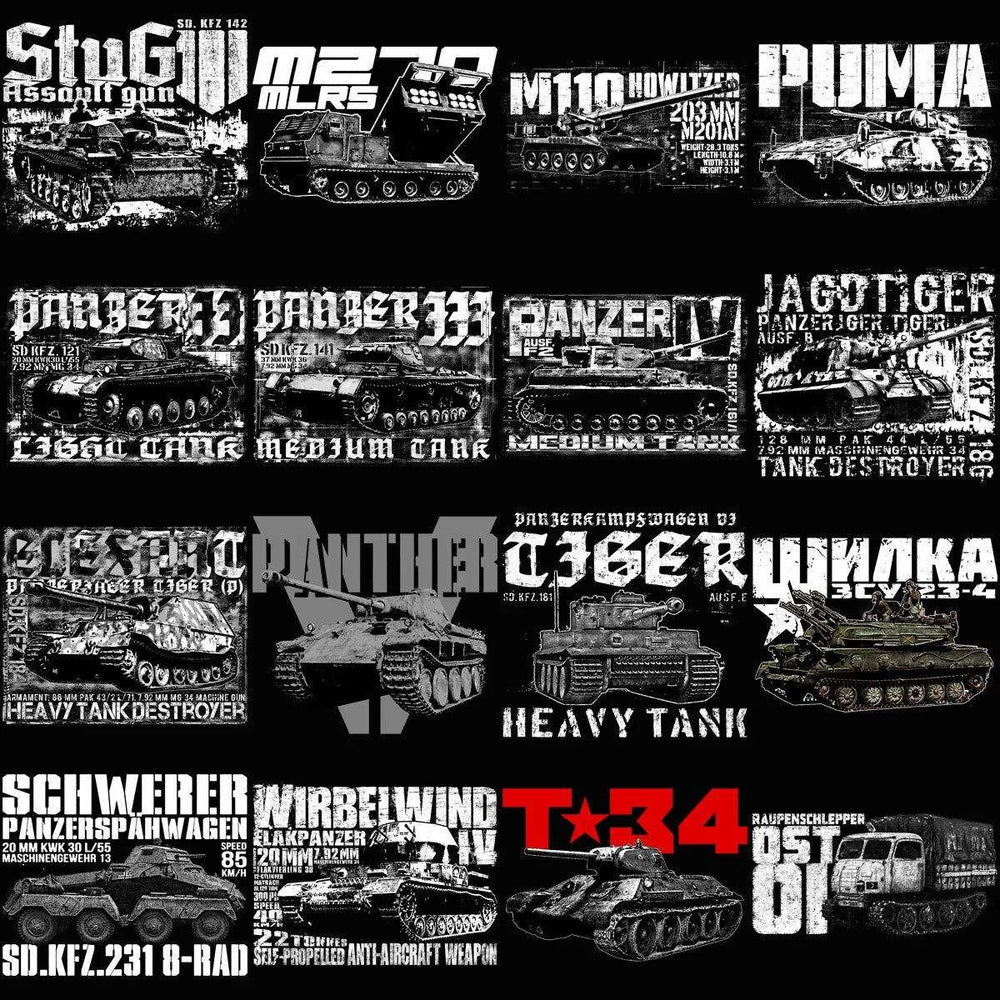 100 Tank Military War Fighting Designs Bundle PNG