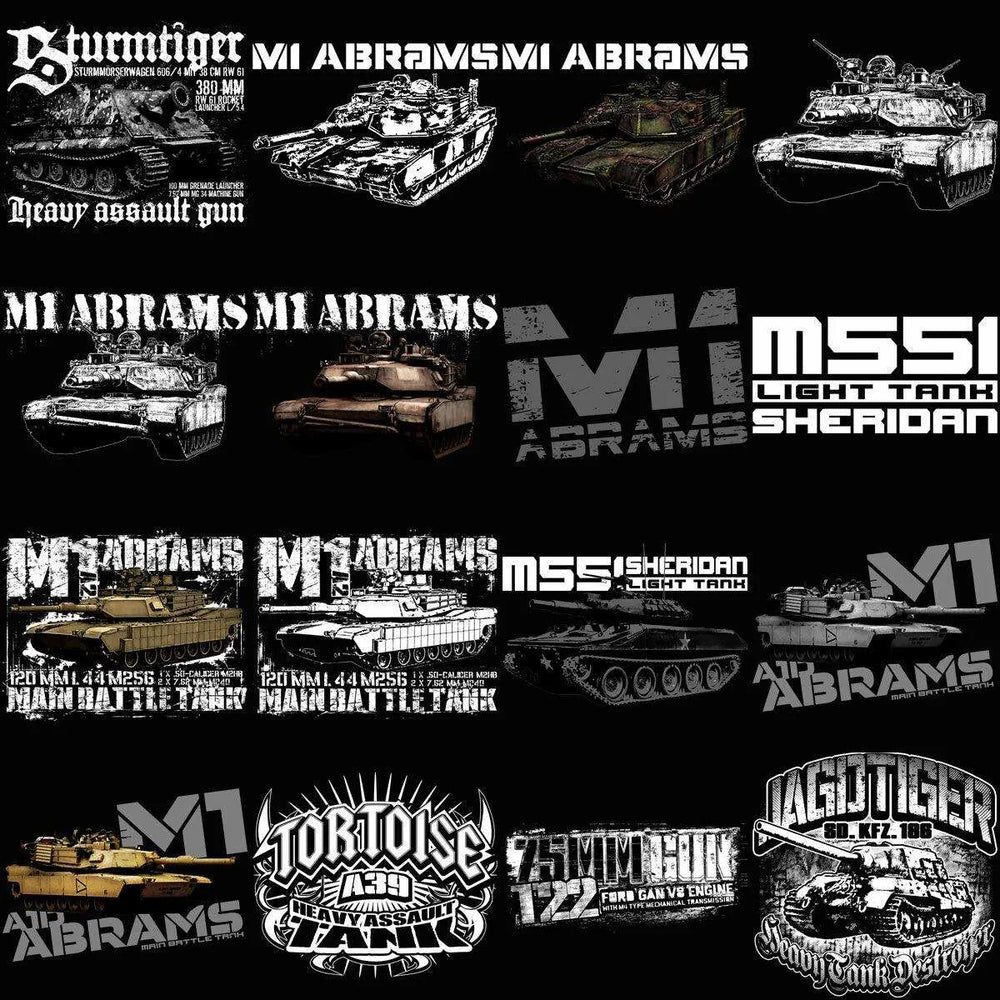 100 Tank Military War Fighting Designs Bundle PNG